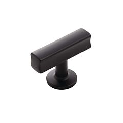Hickory Hardware Woodward Collection 1-15/16" (49.5mm) Length TBar Cabinet Door Drawer Knob in Matte Black