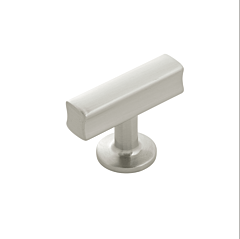 Hickory Hardware Woodward Collection 1-15/16" (49.5mm) Length TBar Cabinet Door Drawer Knob in Satin Nickel
