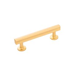 Hickory Hardware Woodward Collection 3-3/4" (96mm) Center to Center Bar Cabinet Pull in Brushed Golden Brass