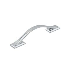Dover 3-3/4 Inch (96mm) Center to Center, 7-1/4 Inch Overall Length Chrome Cabinet Hardware Pull/Handle