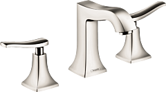 Hansgrohe Metris C Widespread Faucet 100 with Pop-Up Drain 1.2 GPM, Polish Nickel