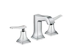 Hansgrohe Metropol Classic 1.2GPM Widespread Faucet 110 with Lever Handles and Pop-Up Drain, Chrome