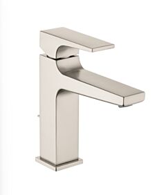 Hansgrohe Metropol 1.2GPM Single-Hole Faucet 110 with Lever Handle and Pop-Up Drain, Brushed Nickel