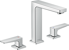 Hansgrohe Metropol Widespread Faucet 160 with Lever Handles and Pop-Up Drain 1.2 GPM, Chrome