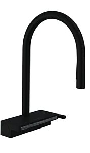 Hansgrohe Aquno Select 1.7GPM High Arch, 3-Spray Pull-Down Kitchen Faucet, Matte Black