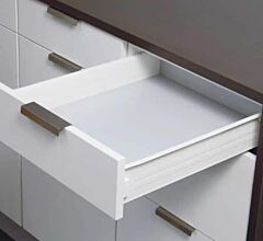 Harn Impaz 17-3/4" (450mm) Single Extension, 3-3/8" (85mm) Height  Metal Drawer Box White