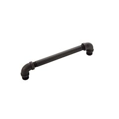 Pipeline Style 6-5/16 Inch (160mm) Center to Center, Overall Length 7 inch Vintage Bronze Kitchen Cabinet Pull/Handle