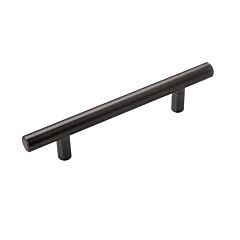 Bar Pull Style 3-3/4 Inch (96mm) Center to Center, Overall Length 6 Inch Black Brushed Nickel Kitchen Cabinet Pull/Handle