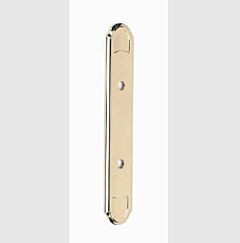 Alno Creations Classic Traditional Backplate 3" (76mm) Center to Center, Overall Length 7-3/4" in Unlacquered Brass