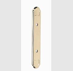 Alno Creations Classic Traditional Backplate 3-1/2" (89mm) Center to Center, Overall Length 7-3/4" in Unlacquered Brass