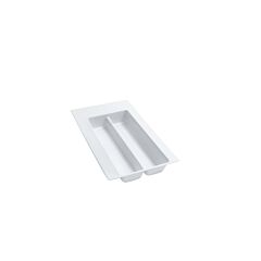 Small White Polymer Utility Tray, 8-5/8 X 17-3/4 to 21-1/4 X 2-3/8 in