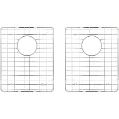 12-13/16" x 15-3/8" x 1" Stainless Steel Protective Bottom Sink Mat, Two Equal Grids, Elements Sink