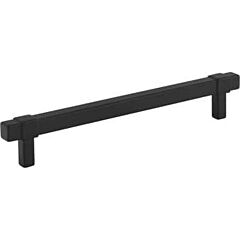 Zane Style 6-5/16 Inch (160mm) Center to Center, Overall Length 7-9/16 Inch Matte Black Kitchen Cabinet Pull/Handle