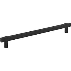 Jeffrey Alexander Zane Collection 8-13/16" (224mm) Center to Center, 10-1/16" (255mm) Overall Length Matte Black Cabinet Pull/Handle