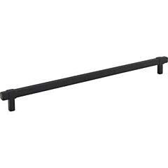 Jeffrey Alexander Zane Collection 12" (305mm) Center to Center, 13-1/4" (336mm) Overall Length Matte Black Cabinet Pull/Handle