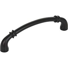 Jeffrey Alexander Marie Collection 5-1/16" (128mm) Center to Center, 5-5/8" (143mm) Overall Length Matte Black Cabinet Pull/Handle
