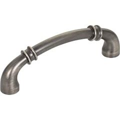 Jeffrey Alexander Marie Collection 3-3/4" (96mm) Center to Center, 4-3/8" (111mm) Overall Length Brushed Pewter Cabinet Pull/Handle