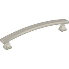 Elements Hadly Collection 5-1/16" (128mm) Center to Center, 6-1/16" (154mm) Overall Length Satin Nickel Cabinet Pull/Handle