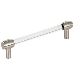 Carmen Style 6-5/16" (160mm) Center to Center, 7-1/4" (184mm) Overall Length Satin Nickel Cabinet Pull/Handle