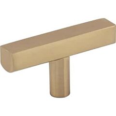 Jeffrey Alexander Dominique Collection 2-1/4" (57mm) Overall Length, Satin Bronze T-Bar Cabinet Hardware Knob