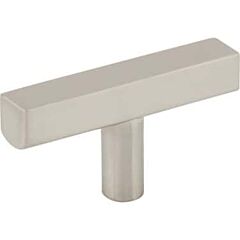 Jeffrey Alexander Dominique Collection 2-1/4" (57mm) Overall Length, Satin Nickel T-Bar Cabinet Hardware Knob