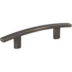 Thatcher Style 3 Inch (76mm) Center to Center, Overall Length 5-1/4 Inch (133mm) Brushed Pewter Cabinet Pull/Handle