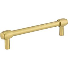 Jeffrey Alexander Hayworth Collection 5-1/16" (128mm) Center to Center, 6" (152mm) Overall Length Brushed Gold Cabinet Pull/Handle