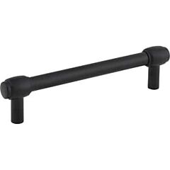 Jeffrey Alexander Hayworth Collection 5-1/16" (128mm) Center to Center, 6" (152mm) Overall Length Matte Black Cabinet Pull/Handle
