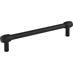 Jeffrey Alexander Hayworth Collection 6-5/16" (160mm) Center to Center, 7-1/4" (184mm) Overall Length Matte Black Cabinet Pull/Handle