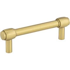Jeffrey Alexander Hayworth 3-3/4" (96mm) Center to Center, 4-3/4" (121mm) Overall Length Brushed Gold Cabinet Pull/Handle