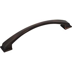 Roman Brushed Oil Rubbed Bronze 6-5/16" (160mm) Center to Center, Overall Length 7-1/2" Cabinet Hardware Pull/Handle, Jeffrey Alexander