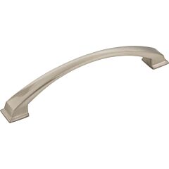 Jeffrey Alexander Roman Collection 6-5/16" (160mm) Center to Center, 7-1/2" (190.5mm) Overall Length Satin Nickel Cabinet Pull/Handle