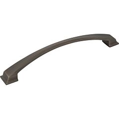Roman Brushed Pewter 7-9/16" (192mm) Center to Center, Overall Length 8-3/4" Cabinet Hardware Pull/Handle, Jeffrey Alexander