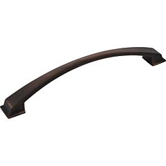 Roman Brushed Oil Rubbed Bronze 7-9/16" (192mm) Center to Center, Overall Length 8-3/4" Cabinet Hardware Pull/Handle, Jeffrey Alexander