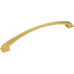 Jeffrey Alexander Roman Collection 8-13/16" (224mm) Center to Center, 10" (254mm) Overall Length Brushed Gold Cabinet Pull/Handle
