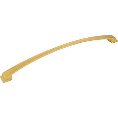 Jeffrey Alexander Roman Collection 12" (305mm) Center to Center, 13-3/16" (335mm) Overall Length Brushed Gold Cabinet Pull/Handle