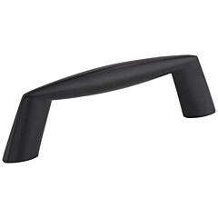 Zachary Style 3 Inch (76mm) Center to Center, Overall Length 3-3/4 Inch Matte Black Kitchen Cabinet Pull/Handle