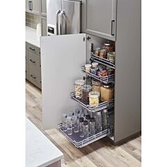 Hardware Resources 21"(534mm) STORAGE WITH STYLE Wire Pullout Basket for Cabinet Opening, Polished Chrome Finish