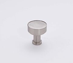 Alno Moderne Collection 3/4" (19mm) Diameter Round Flat Cabinet Knob in Satin Nickel Finish