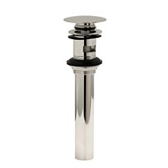 Push Style Pop-Up Drain Assembly With Over Flow, Satin Nickel