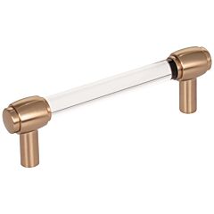 Carmen Style 3-3/4 Inch (96mm) Center to Center, Overall Length 4-3/4 Inch Satin Bronze Cabinet Pull/Handle
