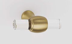 Alno Acrylic Collection 1-3/4" (44mm) Length Cabinet Knob in Satin Brass Finish