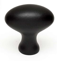 Alno Contemporary Series 1-1/4" (32mm) x 3/4" (19mm) Overall Dimension Oval Cabinet Knob 1/2" (13mm) Base Diameter 1-1/4" (32mm) Projection in Matte Black Finish