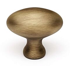 Alno Contemporary Series 1-3/8" (35mm) x 7/8" (22mm) Overall Dimension Oval Cabinet Knob 9/16" (14mm) Base Diameter 1-1/4" (32mm) Projection in Antique English Finish