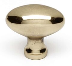 Alno Contemporary Series 1-3/8" (35mm) x 7/8" (22mm) Overall Dimension Oval Cabinet Knob 9/16" (14mm) Base Diameter 1-1/4" (32mm) Projection in Polished Antique Finish