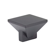 Contemporary Style 1-19/32" (40.5mm) Overall Length Flat Black Square Kitchen Cabinet Door Drawer Knob
