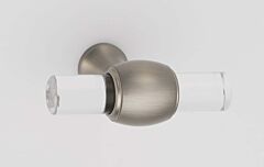 Alno Acrylic Collection 1-3/4" (44mm) Length Cabinet Knob in Satin Nickel Finish