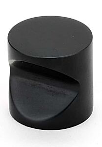 Alno Contemporary Series 3/4" (19mm) Diameter Cylindrical Knob 3/4" (19mm) Projection in Matte Black Finish