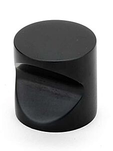 Alno Contemporary Series 1" (25.4mm) Diameter Cylindrical Knob 1" (25.4mm) Projection in Matte Black Finish