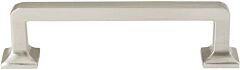Alno Millennium 3 1/2 Inch Center to Center, 4 1/8 Inch Overall Length Satin Nickel Cabinet Hardware Pull / Handle